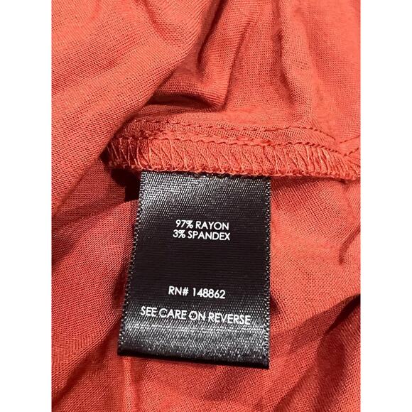 Torrid size 4X orange cami v-neck rust Auburn soft stretch blouse Top A003758 - Picture 6 of 9